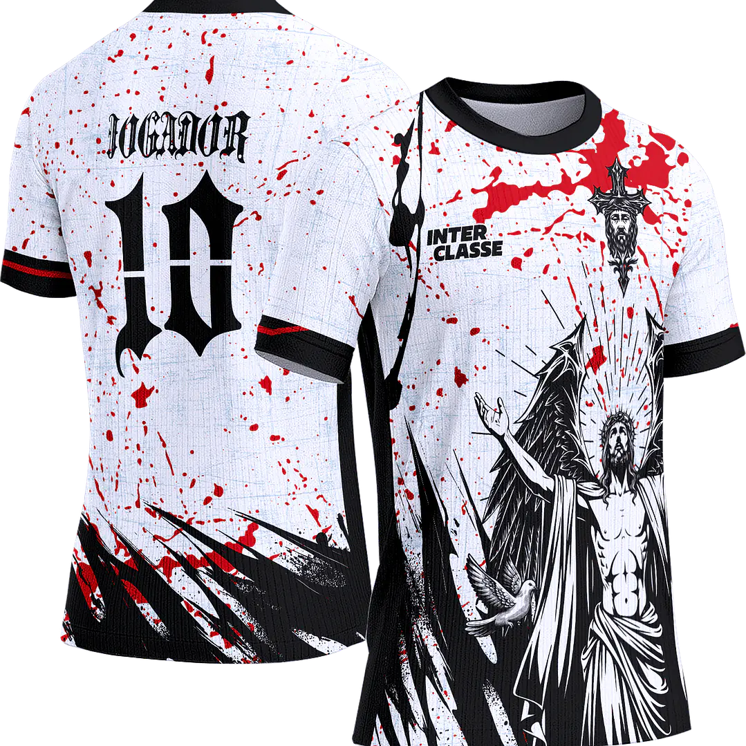 Arte Vetor Camisa Interclasse 816 Cristo Branca 1
