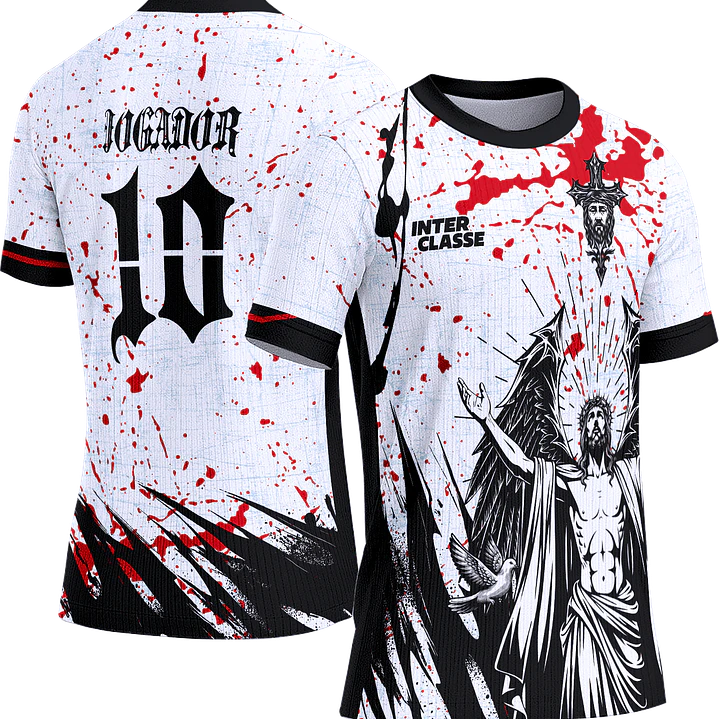 Arte Vetor Camisa Interclasse 816 Cristo Branca 1