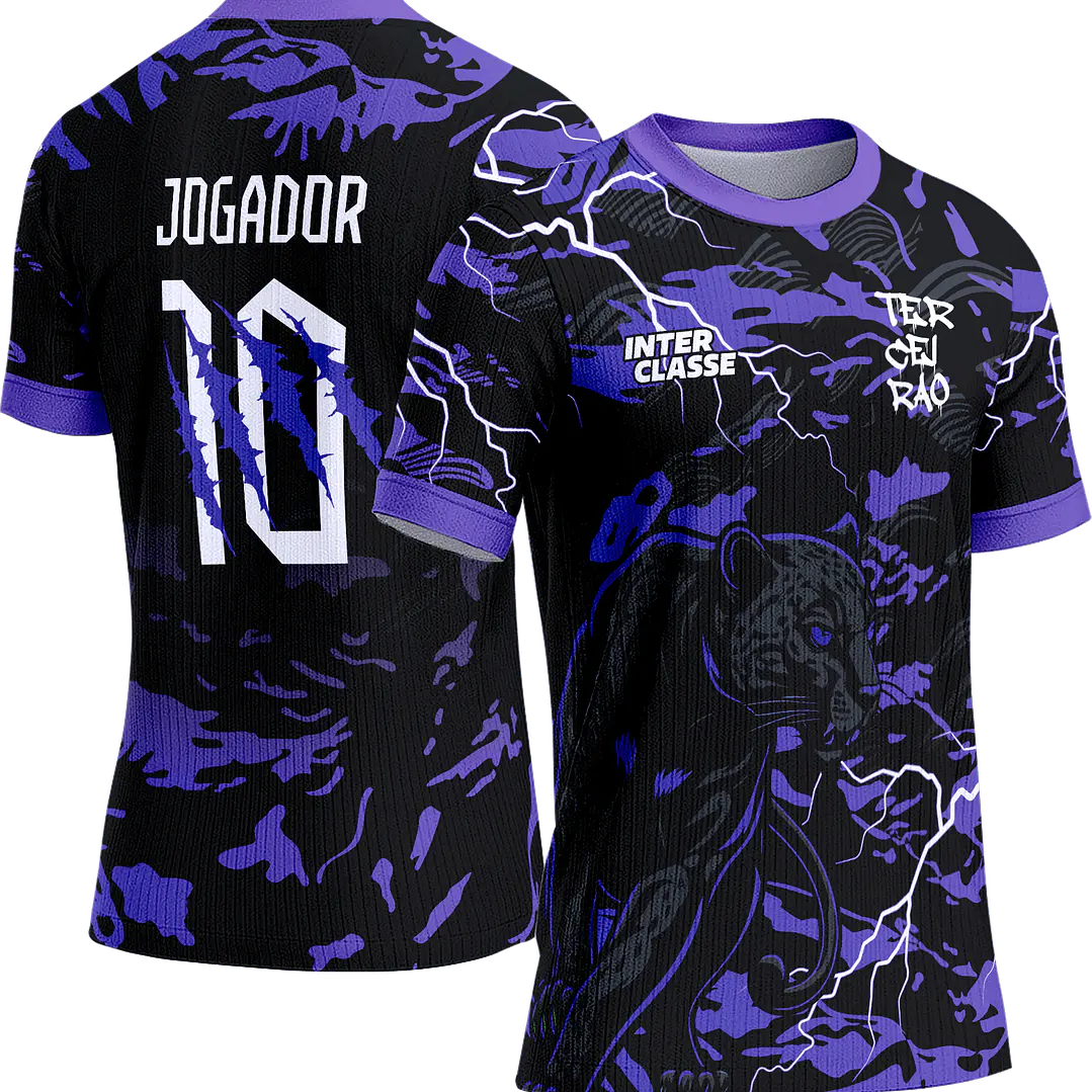 Arte Vetor Camisa Interclasse 819 Pantera Roxa 1