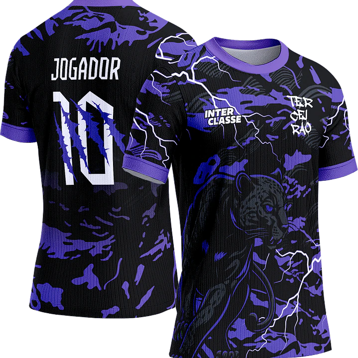 Arte Vetor Camisa Interclasse 819 Pantera Roxa 1