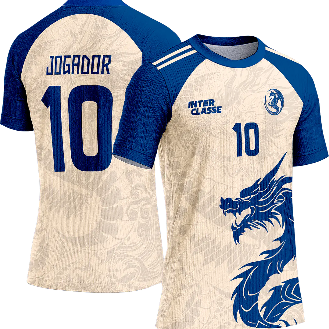 Arte Vetor Camisa Interclasse 820 Dragão Azul 1