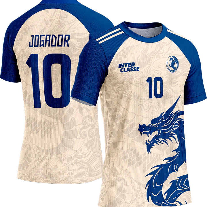 Arte Vetor Camisa Interclasse 820 Dragão Azul 1