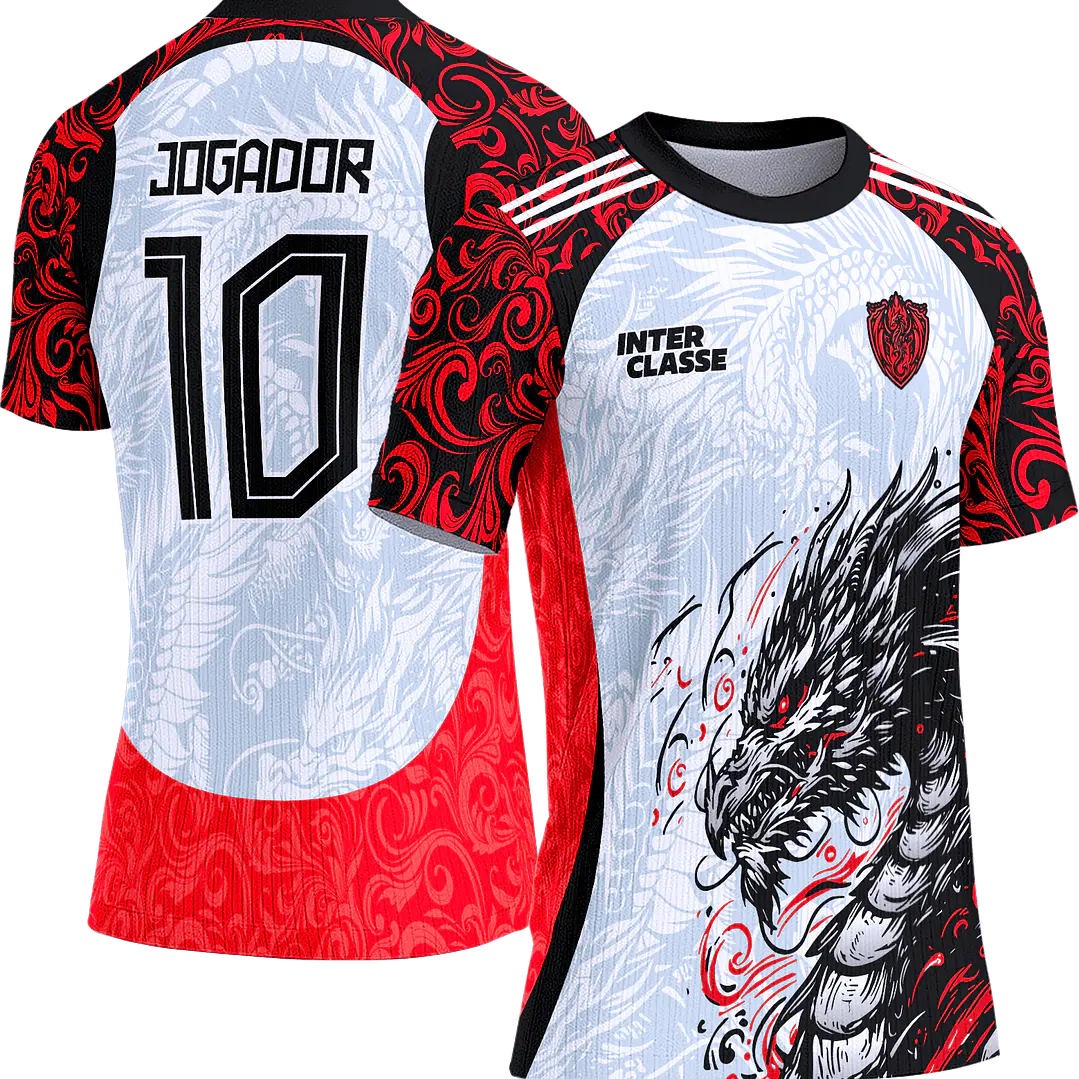 Arte Vetor Camisa Interclasse 823 Dragão Vermelho 1