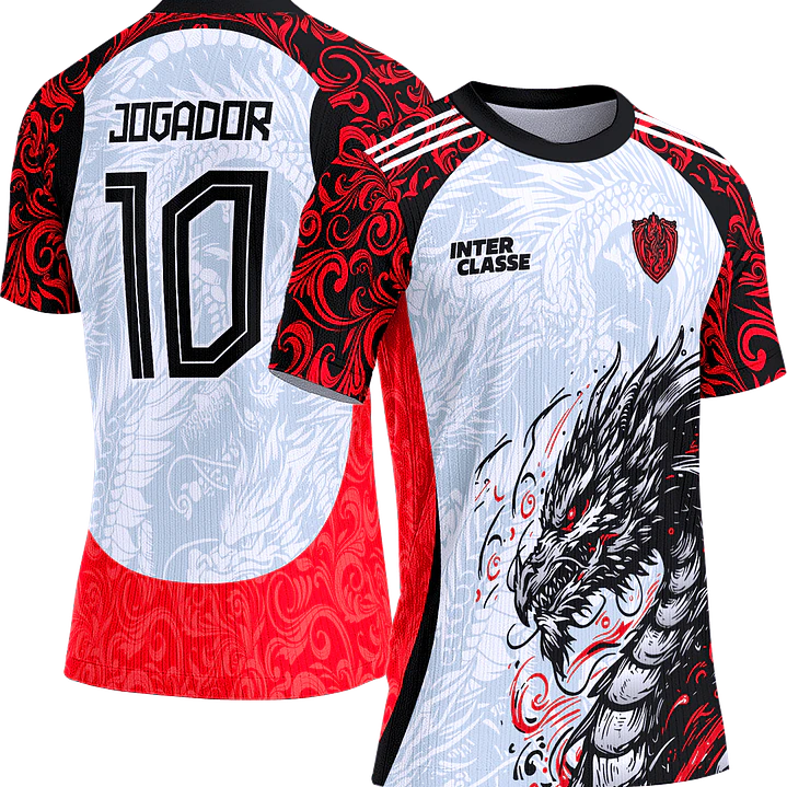 Arte Vetor Camisa Interclasse 823 Dragão Vermelho 1