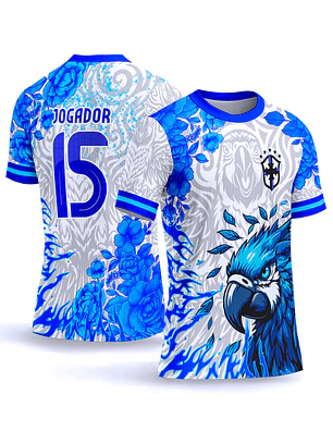 Arte Vetor Camisa interclasse arara azul tribal 905