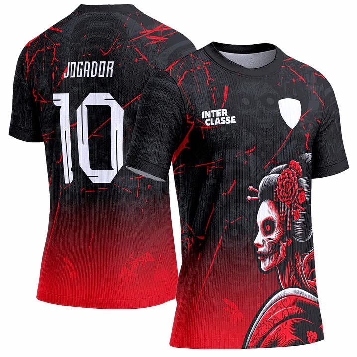 Arte Vetor Camisa Interclasse 0950 Gueixa Japonesa 1