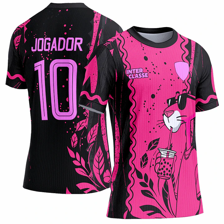 Arte Vetor Camisa Interclasse 0962 Pantera Cor de Rosa 1