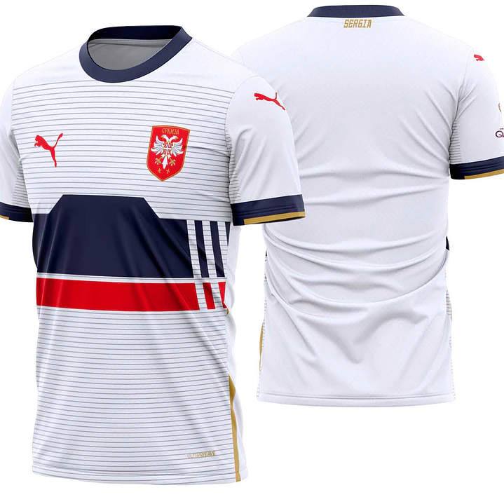 Arte Vetor Camisa Sérvia Personalizada 2022 1