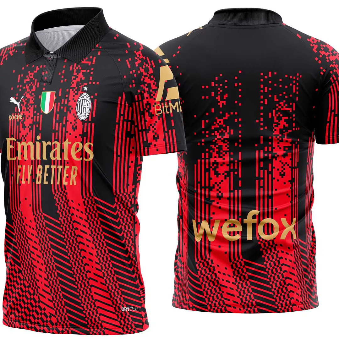 Arte Vetor Camisa Ac Milan 2023 Especial 1