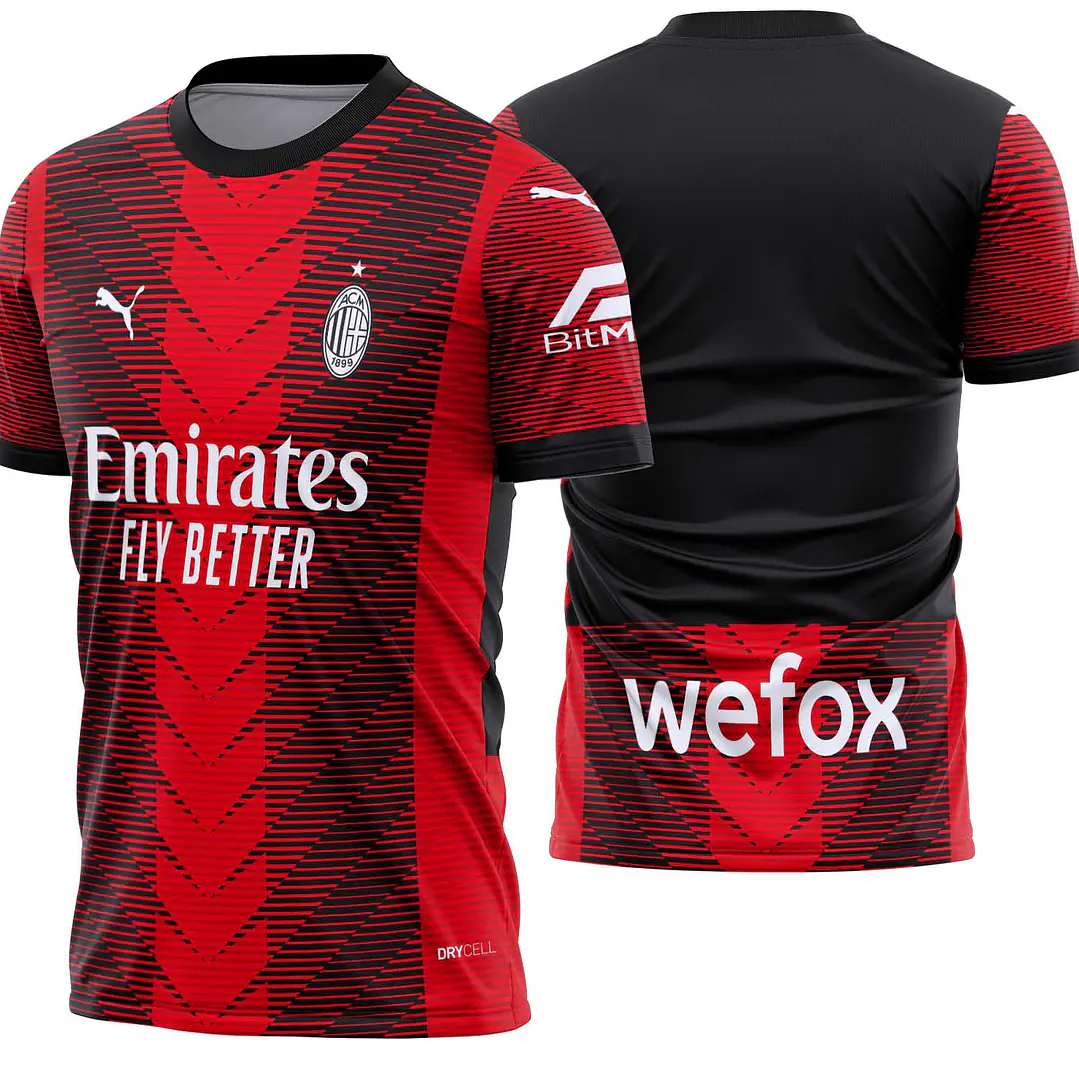 Arte Vetor Camisa AC Milan Local 2023-2024 1