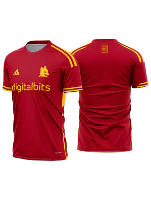 Arte Vetor Camisa As Roma Local 2023-2024