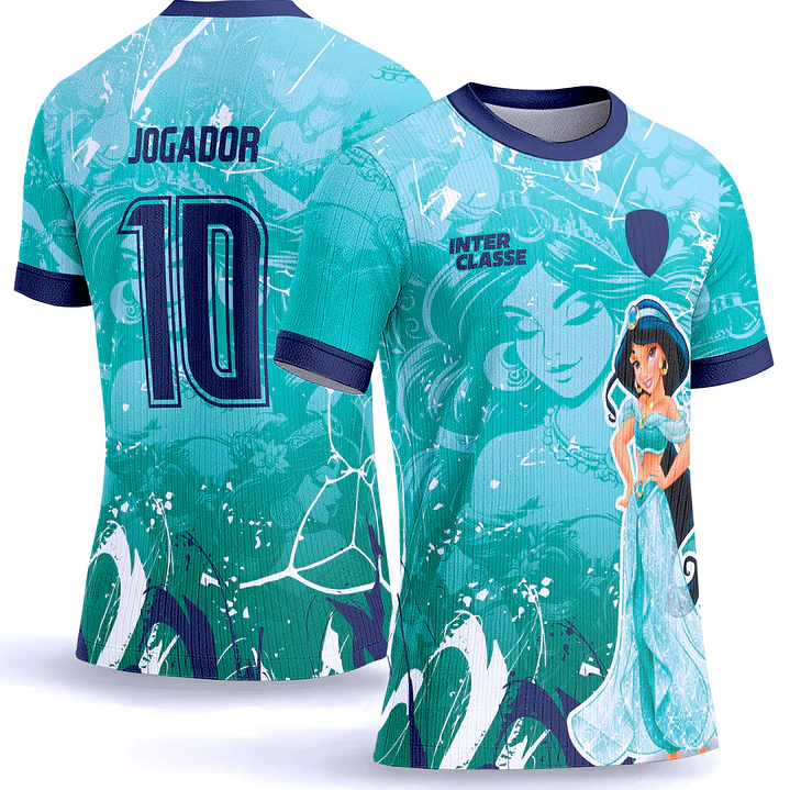 Arte Vetor Camisa Interclasse 1014 Disney Princesa Jasmine 1