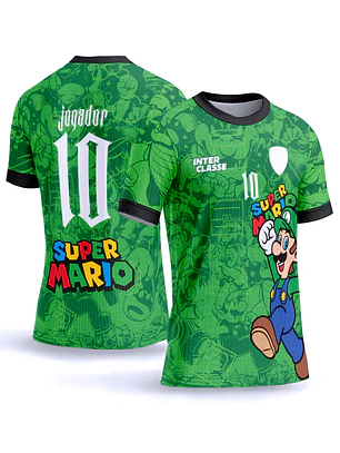 Arte Vetor Camisa Interclasse 1023 Super Mario Bros Luigi