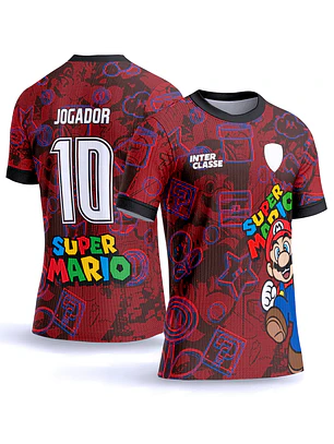 Arte Vetor Camisa Interclasse 1024 Super Mario Bros Mario