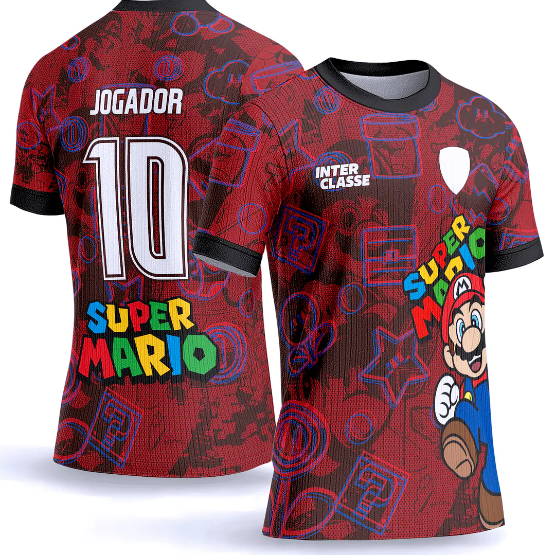 Arte Vetor Camisa Interclasse 1024 Super Mario Bros Mario 1