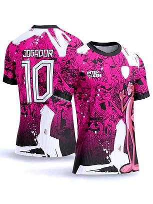 Arte Vetor Camisa Interclasse 1033 Pantera Cor de Rosa