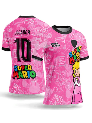 Arte Vetor Camisa Interclasse 1048 Super Marios Bros Princesa Peach