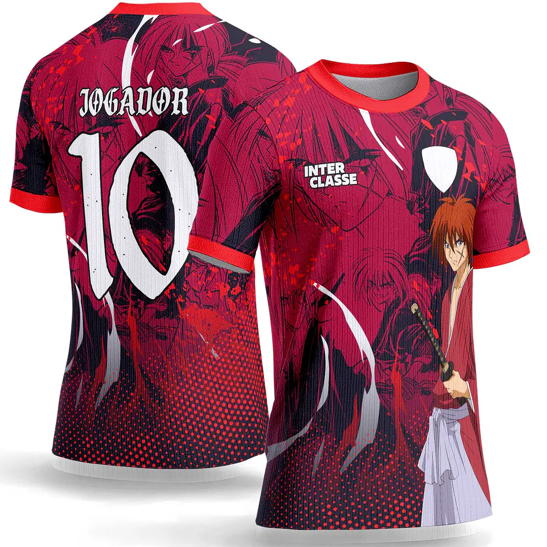 Arte Vetor Camisa Interclasse 1056 Rurouni Kenshin Kenshin Himura 1