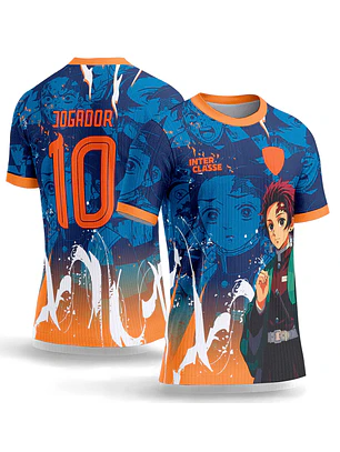 Arte Vetor Camisa Interclasse 1068 Demon Slayer Tanjiro Kamado