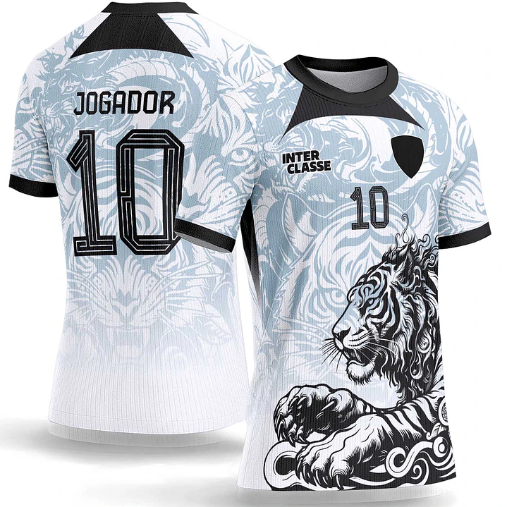Arte Vetor Camisa Interclasse 1071 Tigre Branco 1