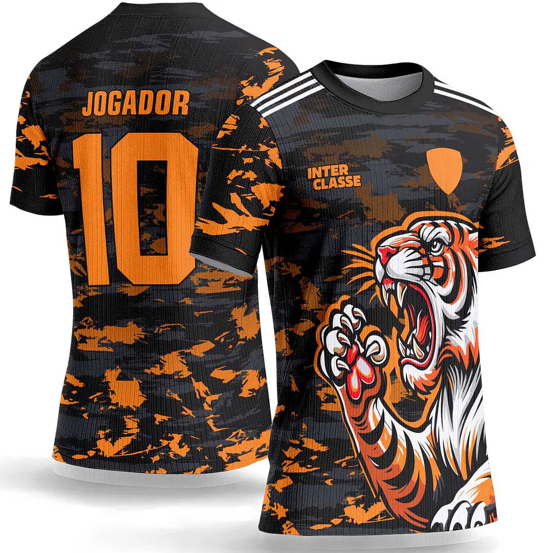 Arte Vetor Camisa Interclasse 1072 Tigre Branco 1