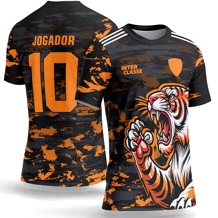 Arte Vetor Camisa Interclasse 1072 Tigre Branco 1