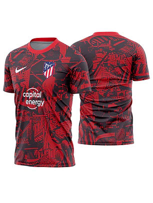 Arte Vetor Camisa  Atlético Madrid Pré-Jogo 22-23