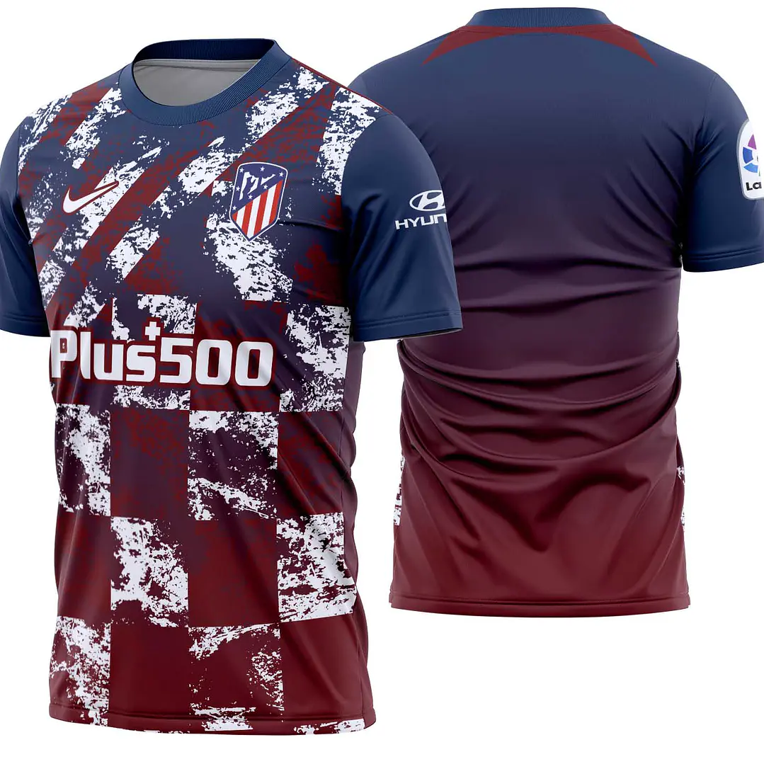 Arte Vetor Camisa Atlético De Madrid Personalizada 1