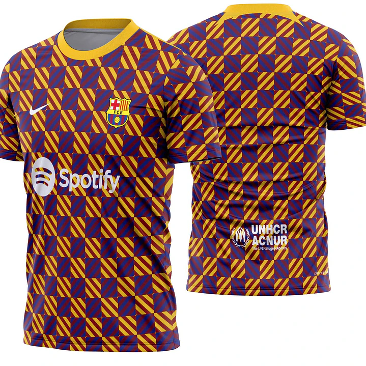 Arte Vetor Camisa  Barcelona Pré-Jogo 2023-2024 1