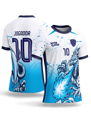 Arte Vetor Camisa Interclasse 1103 Dragão Azul