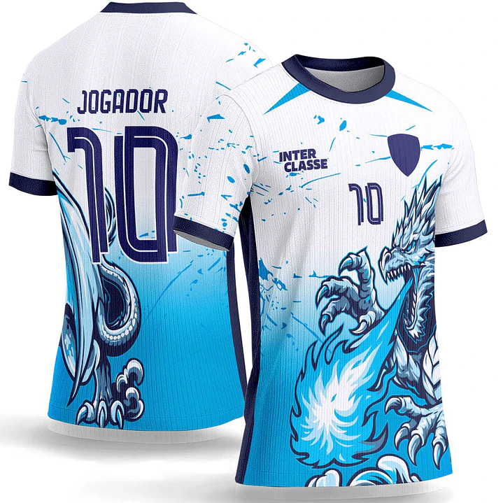 Arte Vetor Camisa Interclasse 1103 Dragão Azul 1