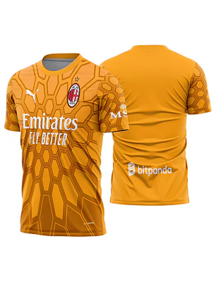 Arte Vetor Camisa AC Milan goleiro 2026-2027