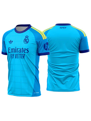 Arte Vetor Camisa Real Madrid goleiro azul 2026-2027