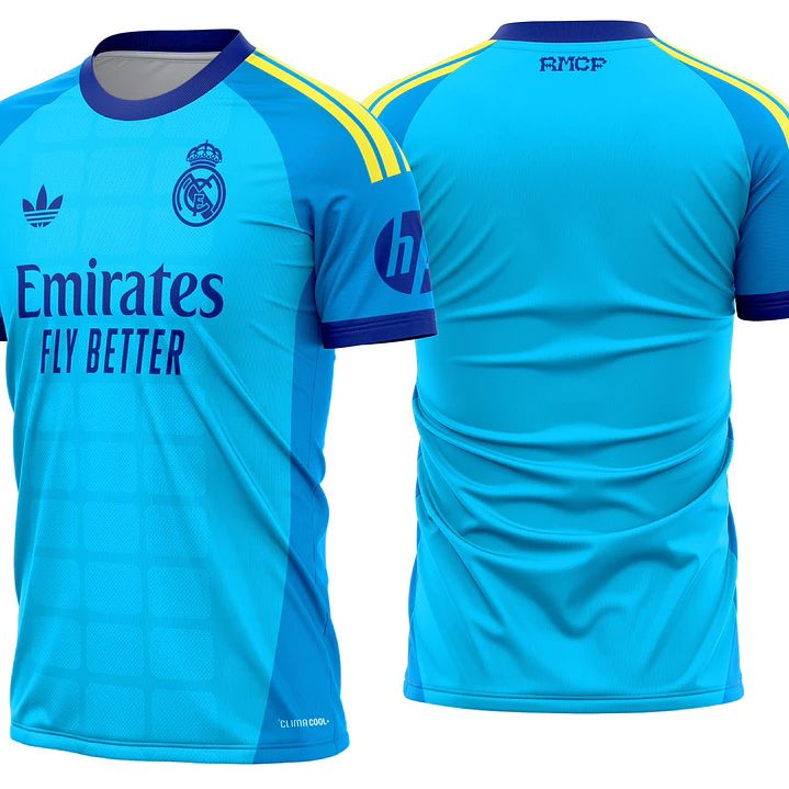 Arte Vetor Camisa Real Madrid goleiro azul 2026-2027 1
