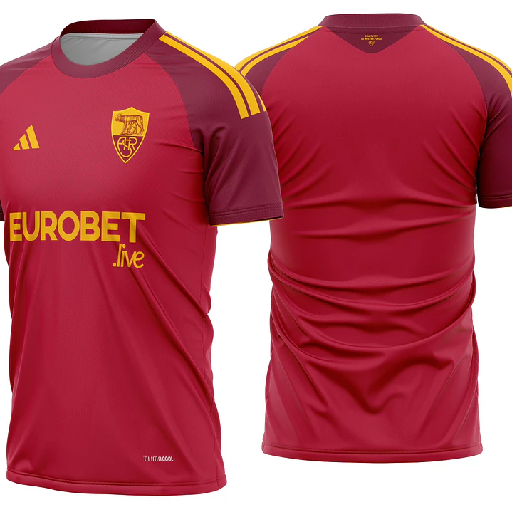 Arte Vetor Camisa As Roma Local 2026-2027 1