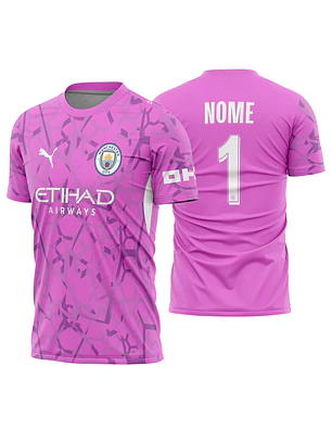 Arte Vetor Camisa Manchester City rosa goleiro 2026-2027