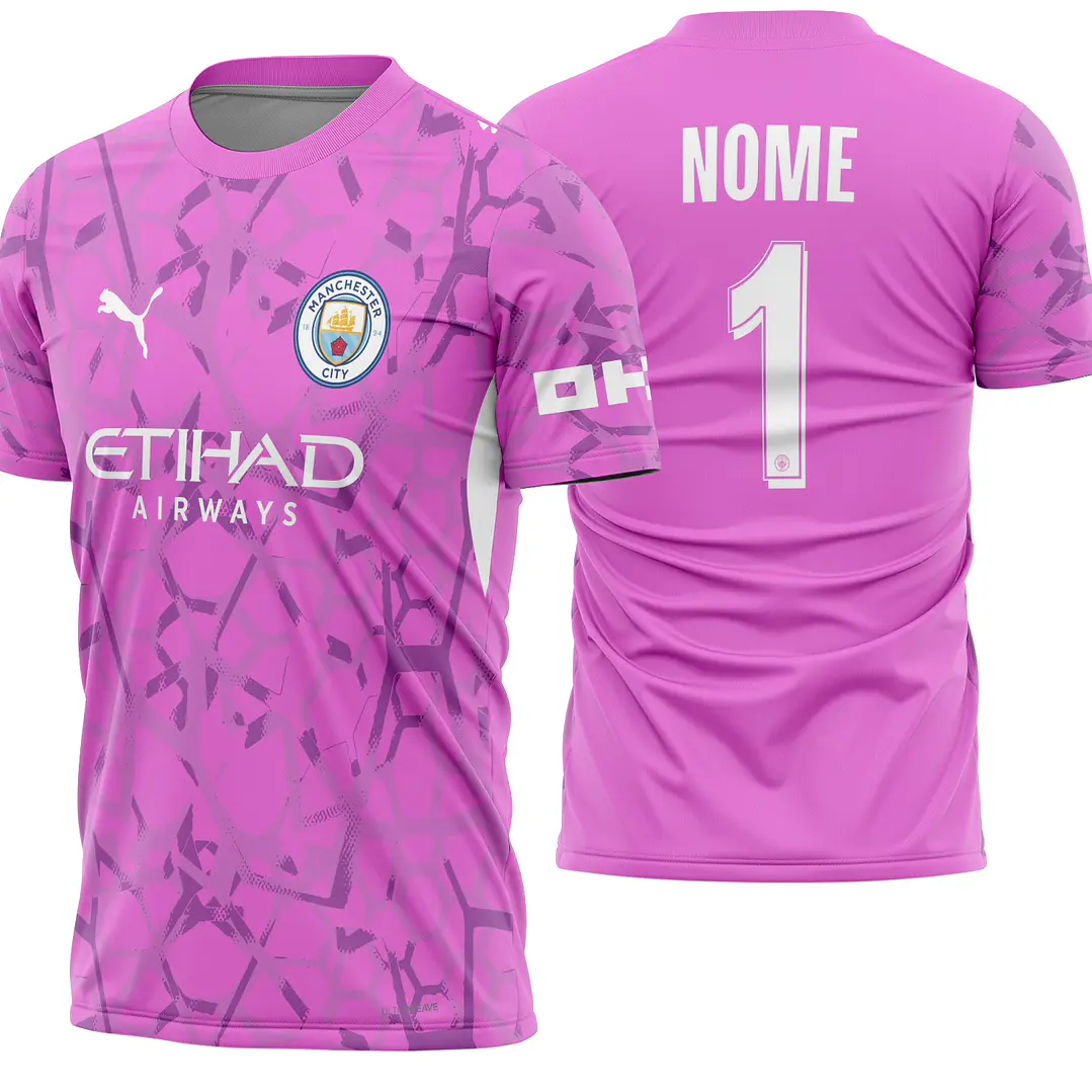 Arte Vetor Camisa Manchester City rosa goleiro 2026-2027 1
