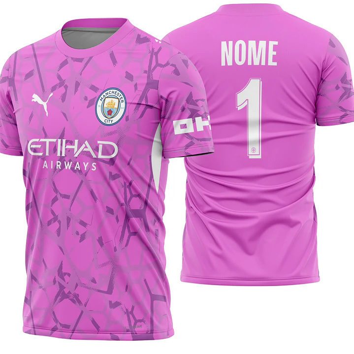 Arte Vetor Camisa Manchester City rosa goleiro 2026-2027 1