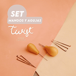 Set Mangos Twist ergonómico para needle felting 
