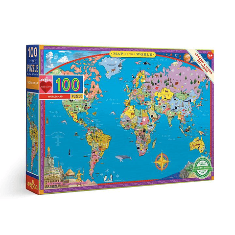 Mapas del Mundo - 100 piezas