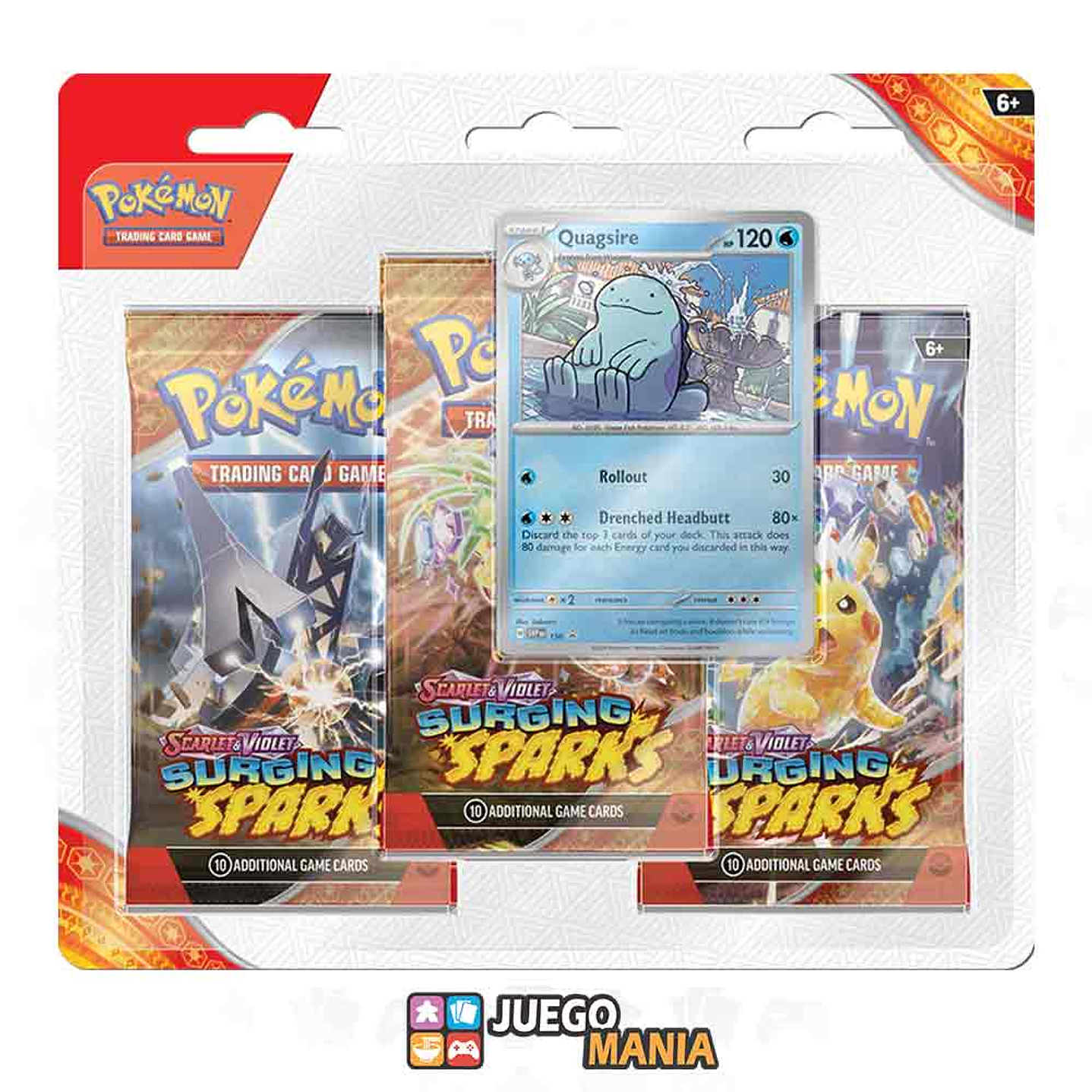 Surging Sparks 3 Pack Blister Booster 3 Quagsire