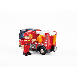 Camión de bomberos con sirena