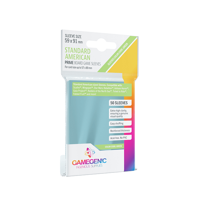 Protectores GG Prime Sleeves - Standard American (59 x 91 mm)