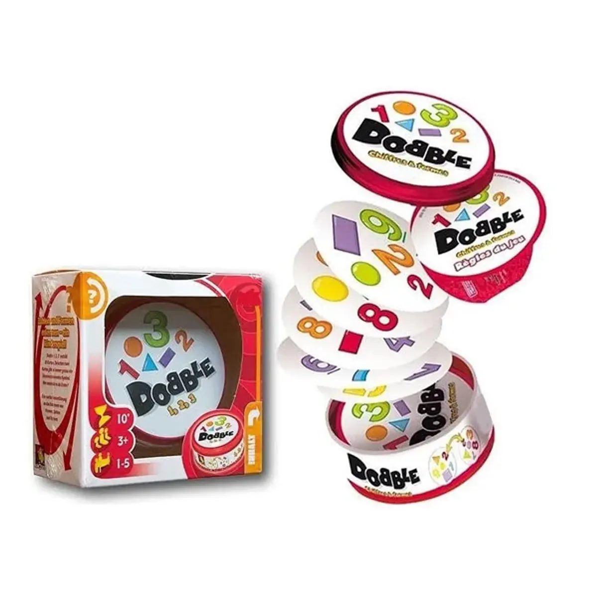 Rebel Dobble 1 2 3 – Brettspiel Für 1–5 Spieler, Trainiert Reaktion & Wahrnehmung, Ab 3 Jahren