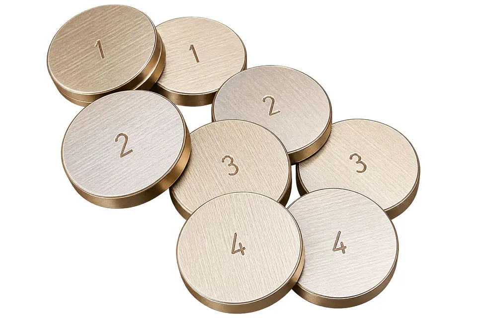 Tejos para rayuela 8 unidades + caja 2