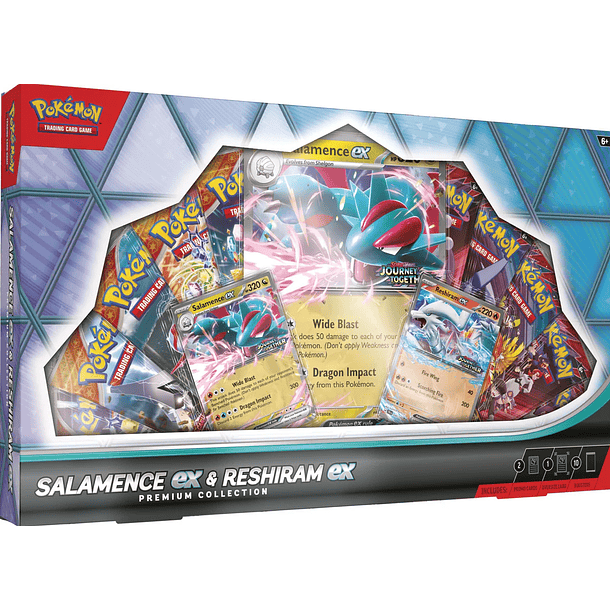 Pokemon TCG: Salamence EX y Reshiram EX Premium Collection ENG