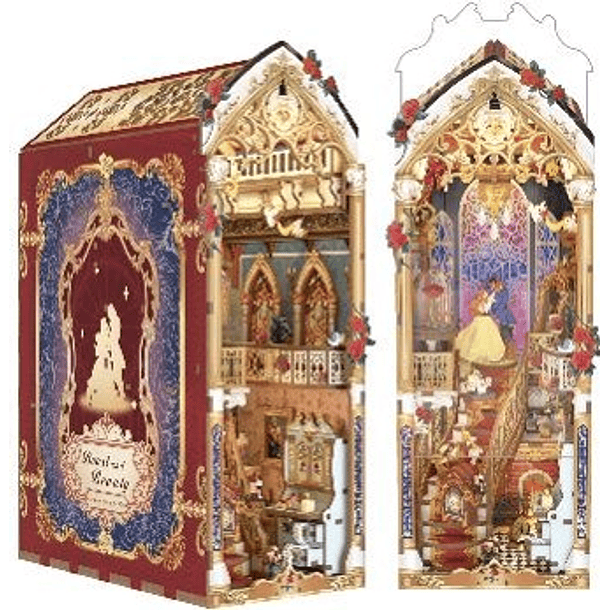 Beast and Beauty Booknook Mecanismo + Dust Cover Doble Iluminación