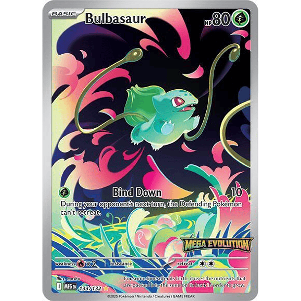 Bulbasaur - 133/132 (Mega Evolution Stamped) - Miscellaneous Cards & Products (MCAP)