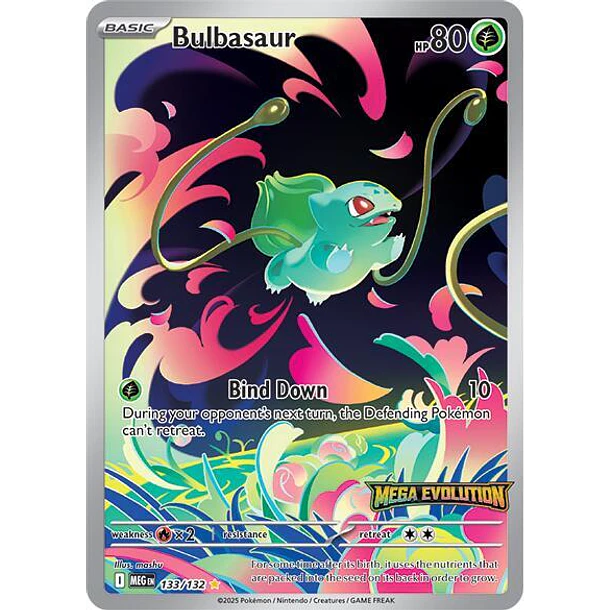 Bulbasaur - 133/132 (Mega Evolution Stamped)