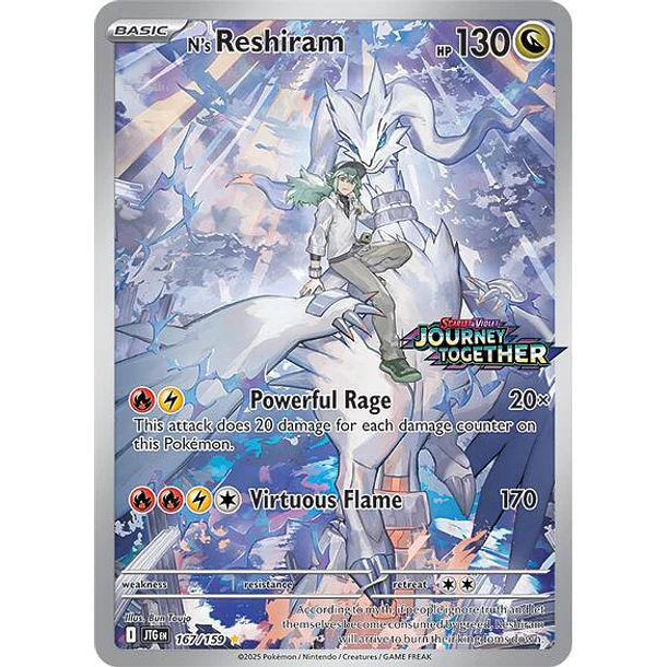 N's Reshiram - 167/159 (Journey Together Stamped) Ingles
